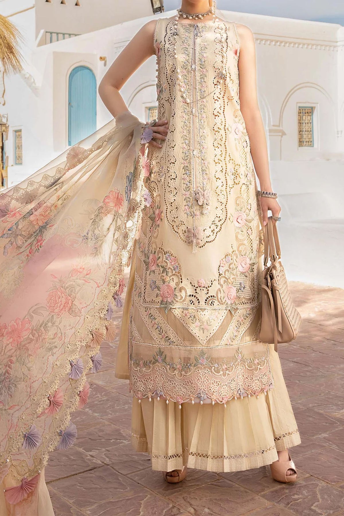 Voyage A Luxe by Maria B Unstitched 3 Piece Luxury Lawn Collection'2024-D-2406-B