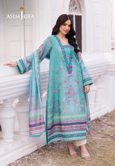 Asim Jofa Designers Limited Edition Ajrsd-04 Digitally Printed Embroidered Raw Silk Stitched 3 Pcs