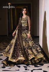 Asim Jofa Designers Limited Edition Ajffd-07 Embroidered Net Stitched 3 Pcs