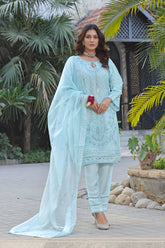 Kahani By Guzel Stitched 3 Piece Festive Formals Organza Suit-03-Qissa