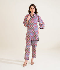 Sinopia Stitched 2 Piece Summer Women Suit-SS26-044-Pink