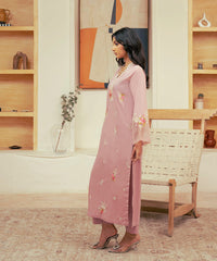 Vasl Pre Winter By Kross Kulture Stitched 2PC - Embroidered Cotton Silk Suit Suit-0001733-SML-TPK