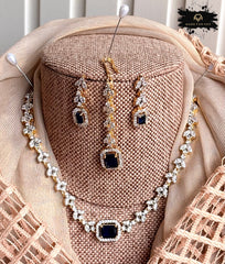 Made For Her-Elanza Zircon Necklace Set - KB1011