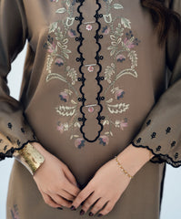 Winter Tales By Kaanthaa Stitched 2 Piece Winter Suit-Muted Garden | 2 pc Stitched