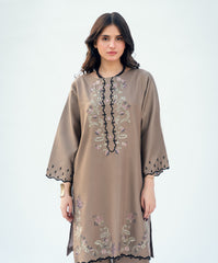 Winter Tales By Kaanthaa Stitched 2 Piece Winter Suit-Muted Garden | 2 pc Stitched