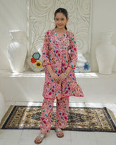 Khanak Stitched Kids-Pink 2Pcs Co Ord Set KST 201