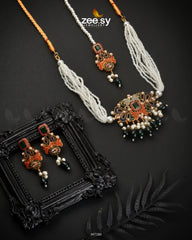 Stokesia Choker Set Emerald Green - Zeesy Jewellery