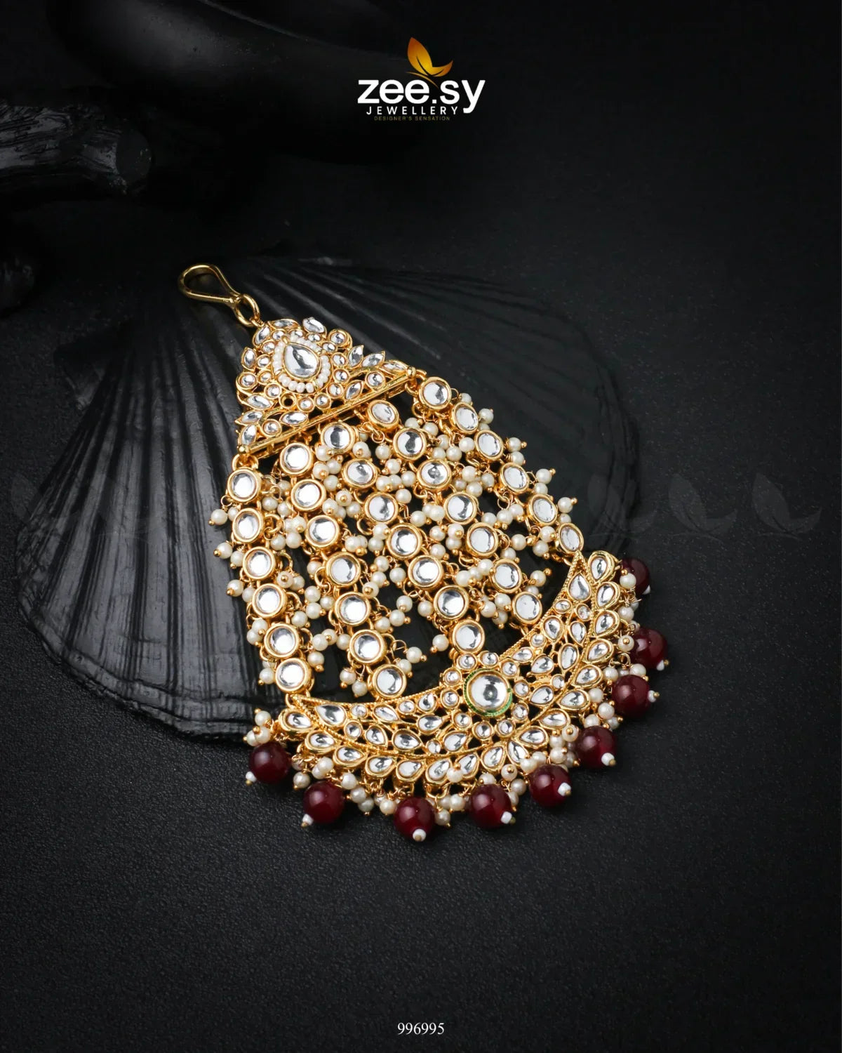 Opulent Jhumar Red - Zeesy Jewellery