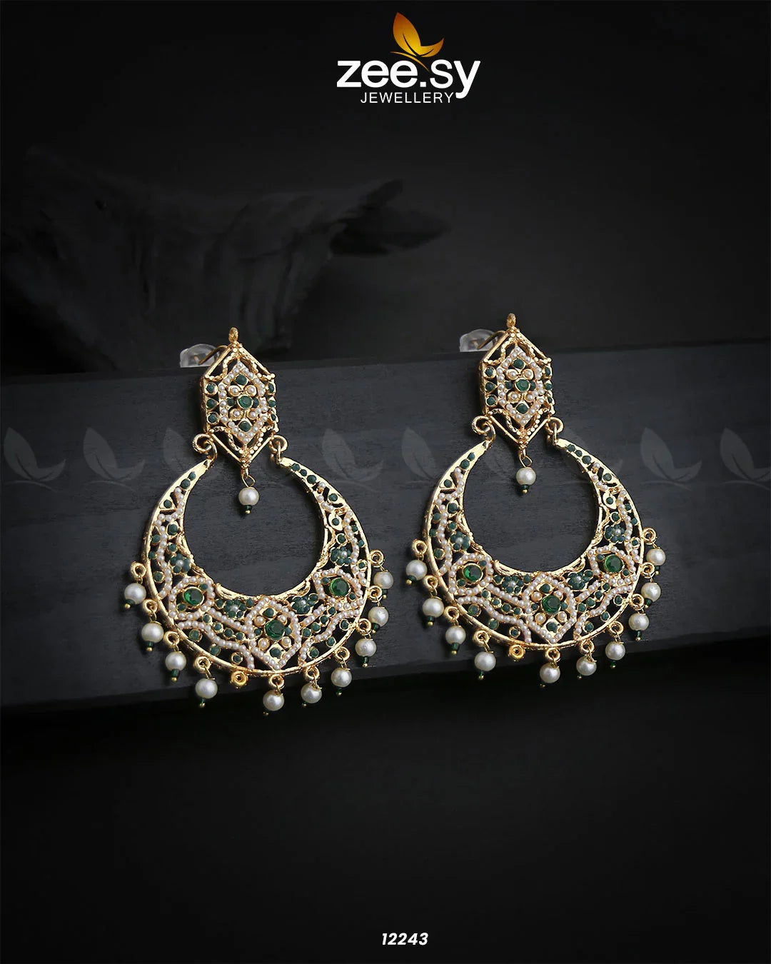 Armeena's Earrings Green - Zeesy Jewellery