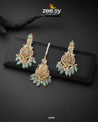 Minal's Earrings Mint Green - Zeesy Jewellery