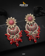 Arri Earrings Golden Red - Zeesy Jewellery