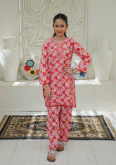 Khanak Stitched Kids-Blush Pink 2Pcs Co Ord Set KST 200