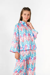 Sprinkles Stitched 2 Piece Summer Luxury Lawn Kids Suit-Seashore - 2 Pcs Set - Luxury Lawn