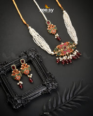 Stokesia Choker Set Red - Zeesy Jewellery