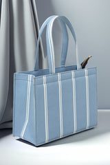 Fineur - Coastal Breeze Blue Striped Canvas Bag