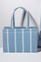 Fineur - Coastal Breeze Blue Striped Canvas Bag