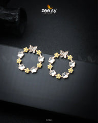 Butterfly Bush Earrings Yellow - Zeesy Jewellery