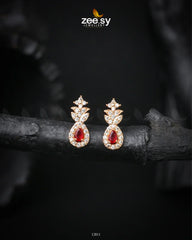 Diana's Earrings Golden Red - Zeesy Jewellery