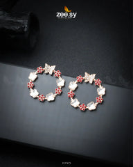 Butterfly Bush Earrings Mahroon - Zeesy Jewellery