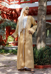 Hijabi.Pk Caramel Front Open Abaya