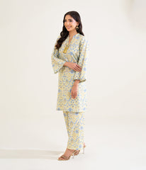 Sinopia Stitched 2 Piece Summer Women Suit-SS26-008-yellow
