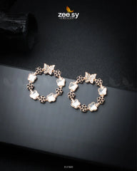 Butterfly Bush Earrings Golden Black - Zeesy Jewellery