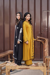 Earthen Tones By G Basics Gulmina Stitched 2 Piece Winter Suit-Honey Comb (2PC)