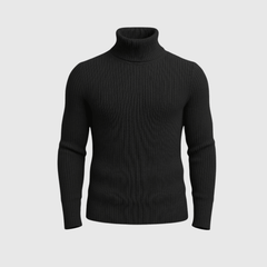Mercato Black Ribbed High Neck