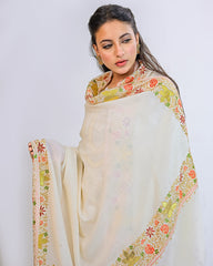 Ayla Studio Embroidered Pashmina Shawl-Luana