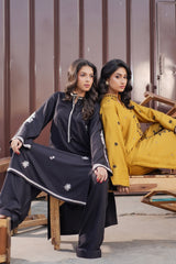 Earthen Tones By G Basics Gulmina Stitched 2 Piece Winter Suit-Honey Comb (2PC)