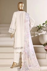 Sada Bahar Stitched 3 Piece Luxury Emb Festive Vol-06 Suit-LEL6-MK-2514-White