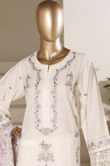 Sada Bahar Stitched 3 Piece Luxury Emb Festive Vol-06 Suit-LEL6-MK-2514-White
