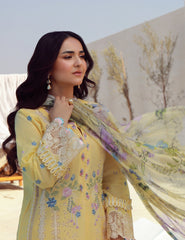Gulmina Unstitched 3 Piece Luxury Lawn Vol-01 Suit-Daffodils