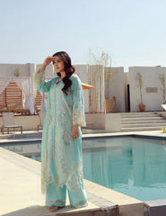 Gulmina Unstitched 3 Piece Luxury Lawn Vol-01 Suit-Azure