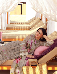 Gulmina Unstitched 3 Piece Luxury Lawn Vol-01 Suit-Mahay