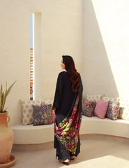 Gulmina Unstitched 3 Piece Luxury Lawn Vol-01 Suit-Black Magic