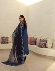 Gulmina Unstitched 3 Piece Luxury Lawn Vol-01 Suit-Blue Orchid