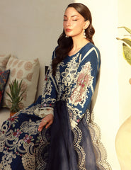 Gulmina Unstitched 3 Piece Luxury Lawn Vol-01 Suit-Blue Orchid