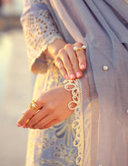 Gulmina Unstitched 3 Piece Luxury Lawn Vol-01 Suit-Periwinkle