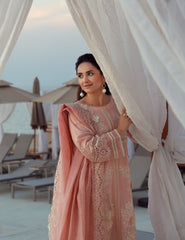 Gulmina Unstitched 3 Piece Luxury Lawn Vol-01 Suit-Pink Lilly