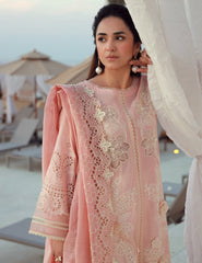 Gulmina Unstitched 3 Piece Luxury Lawn Vol-01 Suit-Pink Lilly