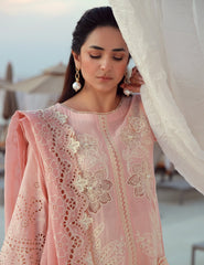 Gulmina Unstitched 3 Piece Luxury Lawn Vol-01 Suit-Pink Lilly