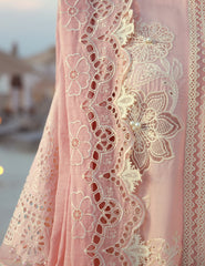 Gulmina Unstitched 3 Piece Luxury Lawn Vol-01 Suit-Pink Lilly