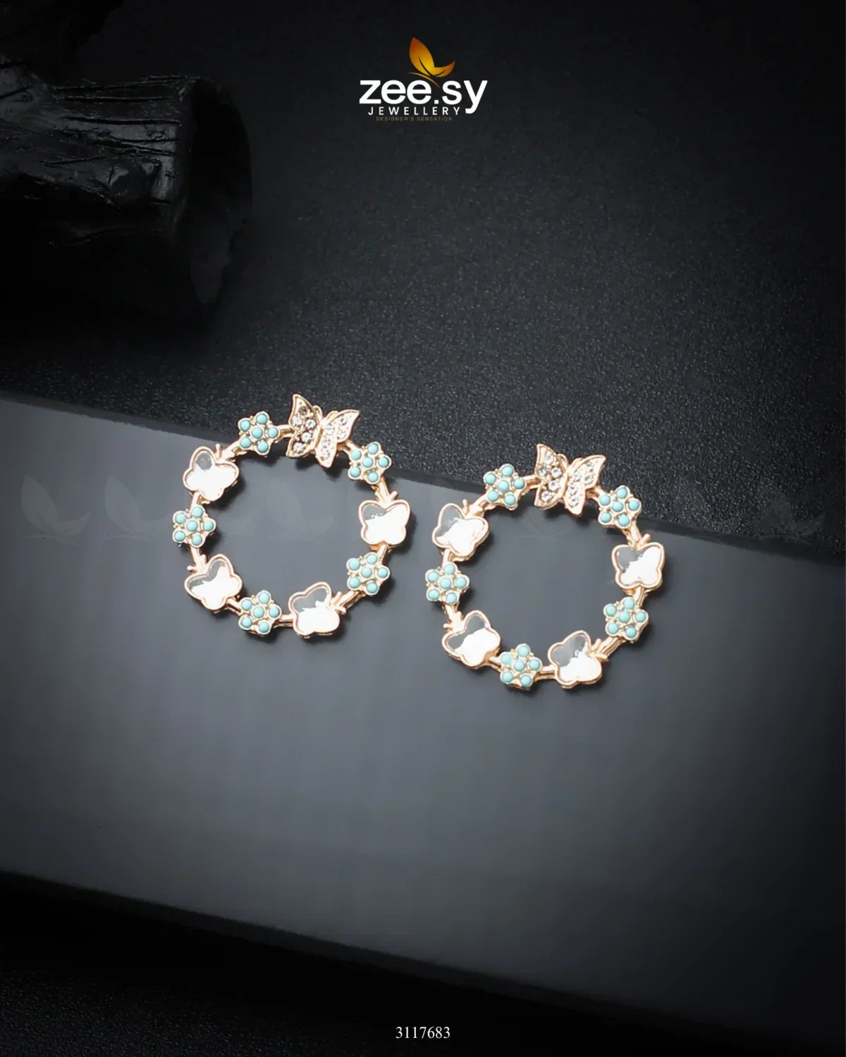 Butterfly Bush Earrings Feroza - Zeesy Jewellery
