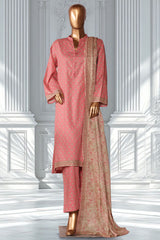 Bin Saeed Stitched 3 Piece Exclusive Printed Lawn Vol-02 Suit-LSM-2742 PINK