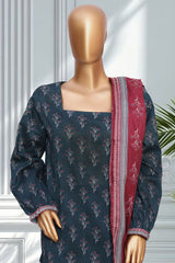 Bin Saeed Stitched 3 Piece Exclusive Printed Lawn Vol-02 Suit-LSM-2766-BLUE