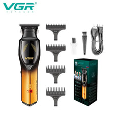 VGR-V-187 Professional Cordless Hair Trimmer for Men USB Charging, Barber-Grade Electric Grooming Tool