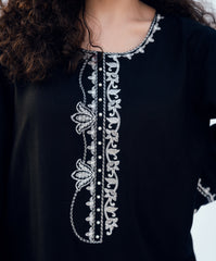 Winter Tales By Kaanthaa Stitched 2 Piece Winter Suit-Night Frost | 2 pc Stitched