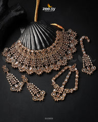 Resham Bridal Set Golden Champagne - Zeesy Jewellery
