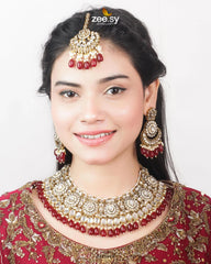 Hoor Bridal Set Red - Zeesy Jewellery